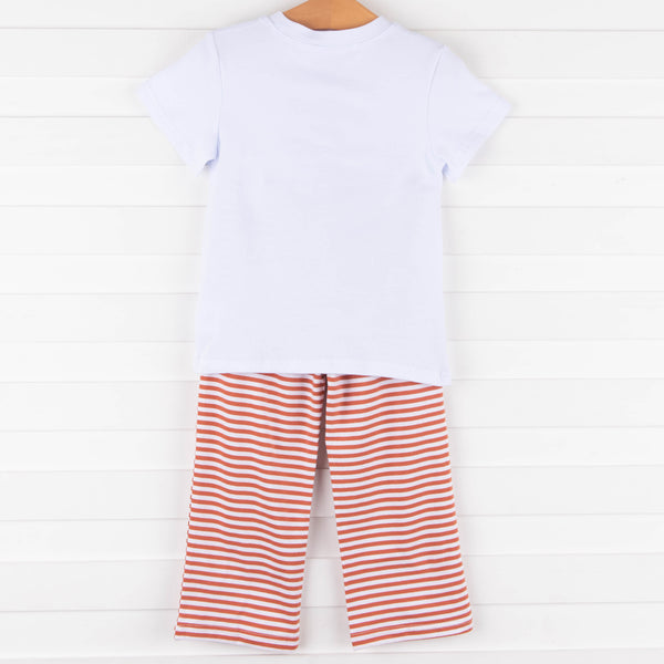 Charles Pant Set, Orange Stripe