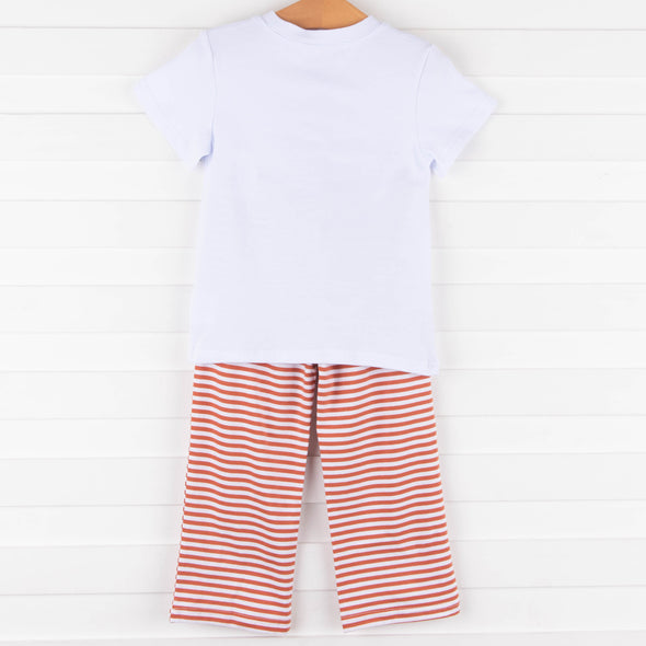 Charles Pant Set, Orange Stripe