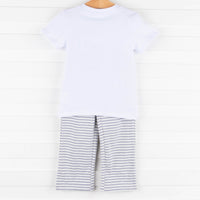 Evan Pant Set, Gray Stripe