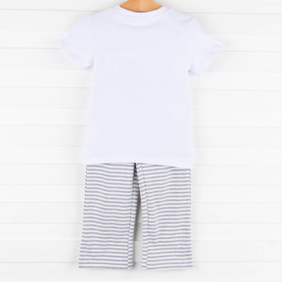 Evan Pant Set, Gray Stripe