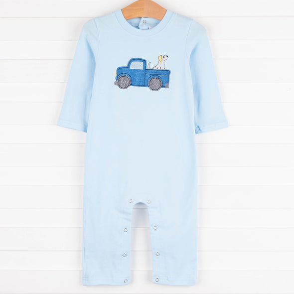 Tailgate Pal Romper, Blue