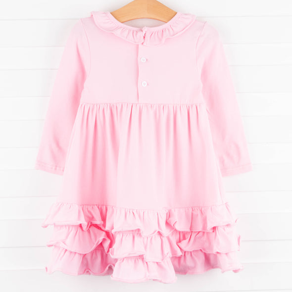 Cottage Cutie Applique Dress, Pink