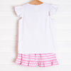 Seahorses and Sunshine Smocked Ruffle Short Set, Pink Stripe