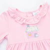 Cottage Cutie Applique Dress, Pink