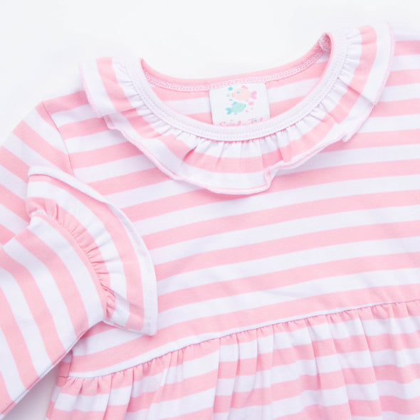 Cow Girl Embroidered Top, Pink