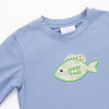 Fish Friend Applique Shirt, Blue