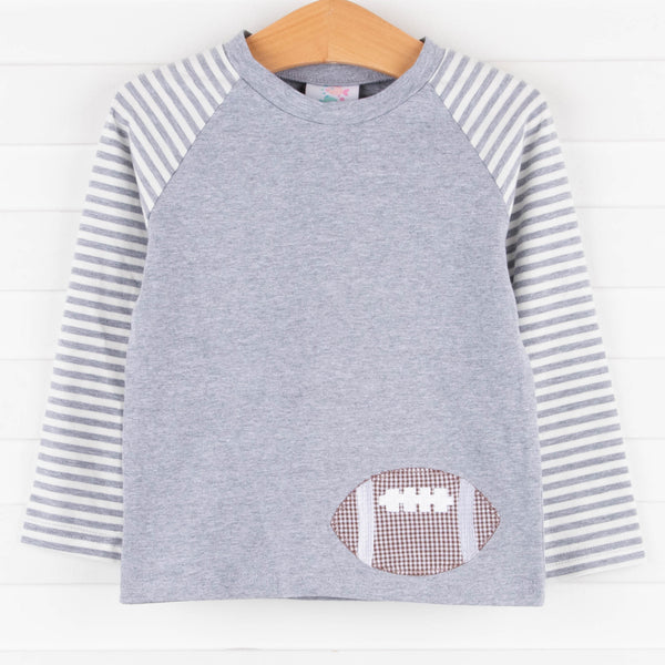 Go Long Applique Shirt, Gray