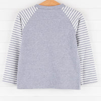 Go Long Applique Shirt, Gray