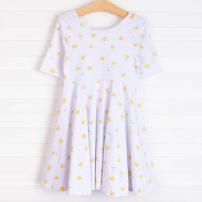 Leah Dress, Yellow Floral