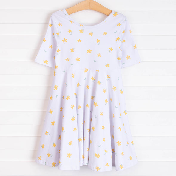 Leah Dress, Yellow Floral