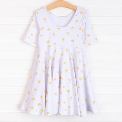 Leah Dress, Yellow Floral