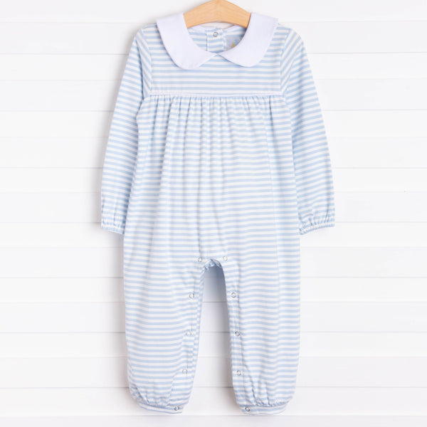 Kingston Romper, Light Blue Stripe