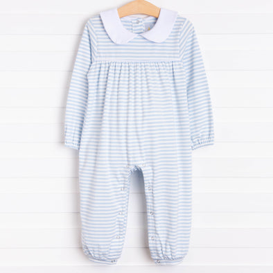 Kingston Romper, Light Blue Stripe