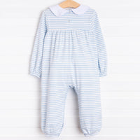 Kingston Romper, Light Blue Stripe