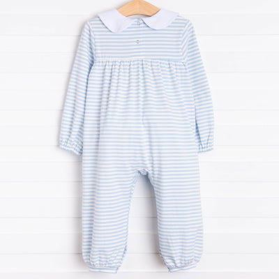 Kingston Romper, Light Blue Stripe