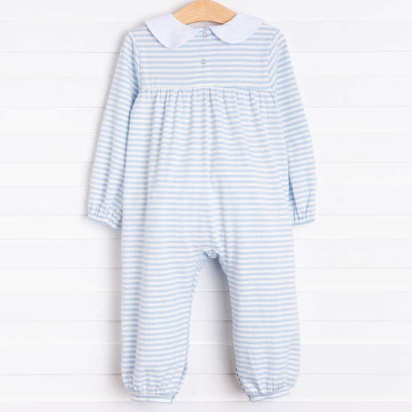 Kingston Romper, Light Blue Stripe