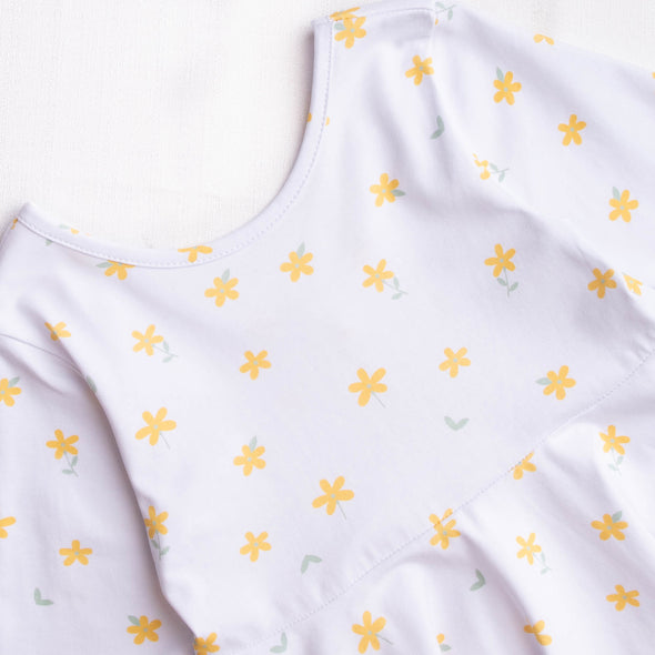 Leah Dress, Yellow Floral