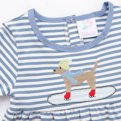 Ice Pup Romper, Blue