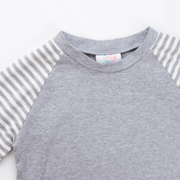 Go Long Applique Shirt, Gray