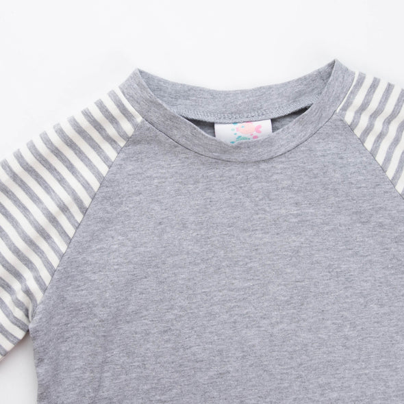 Go Long Applique Shirt, Gray