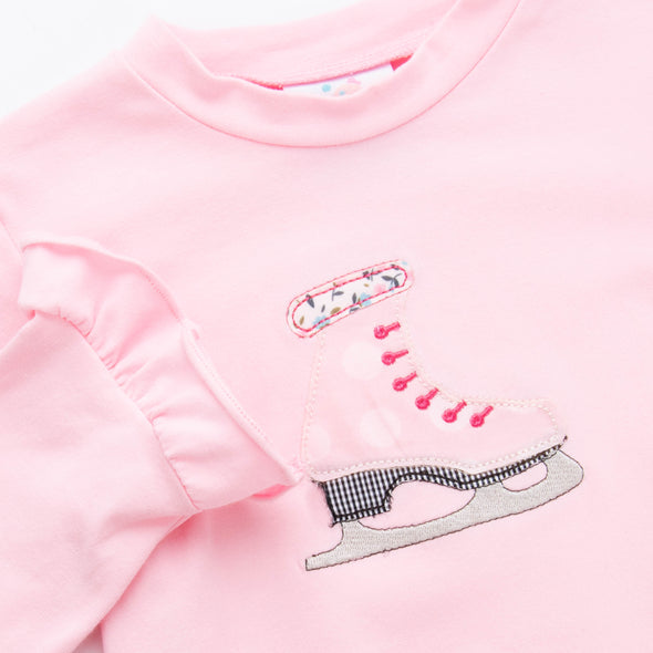 Skating Skills Applique Shirt, Pink