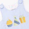 Birthday Surprise Embroidered Long Jon Jon, Blue