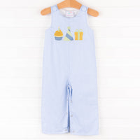 Birthday Surprise Embroidered Long Jon Jon, Blue