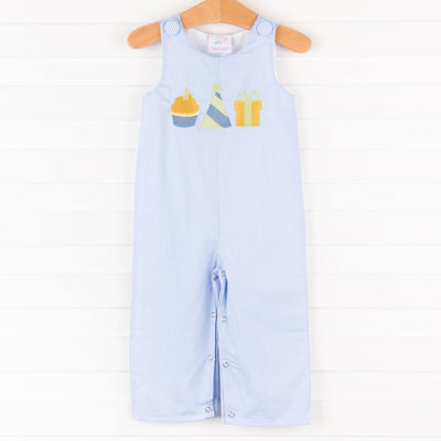 Birthday Surprise Embroidered Long Jon Jon, Blue