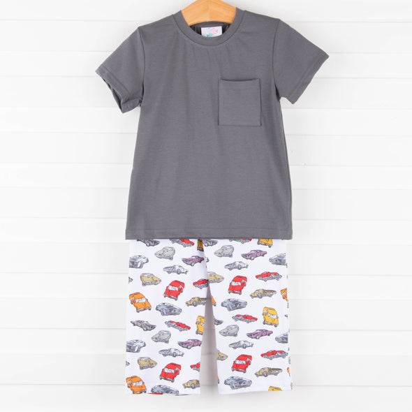 Car Show Pant Set, Gray