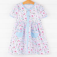 Pretty Petals Dress, Blue