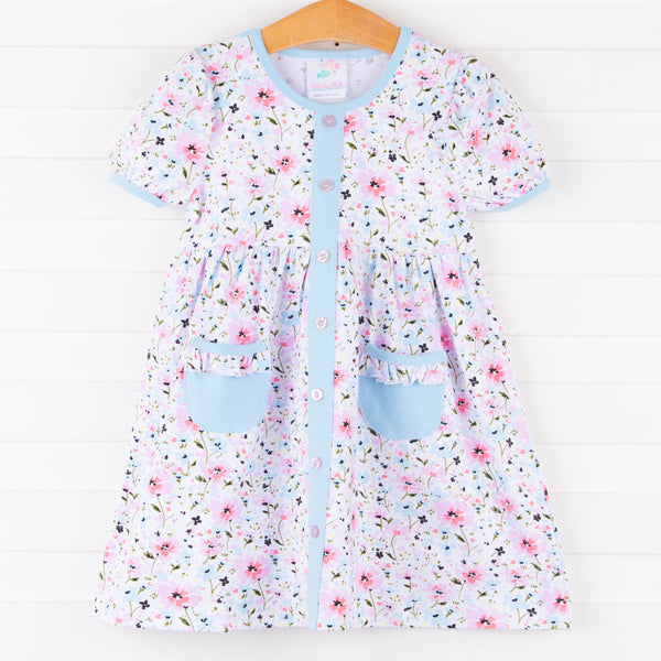 Pretty Petals Dress, Blue