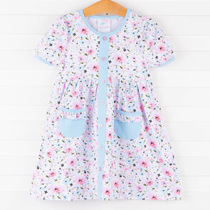 Pretty Petals Dress, Blue
