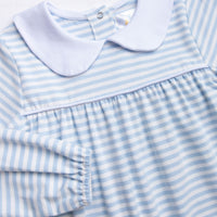Kingston Romper, Light Blue Stripe