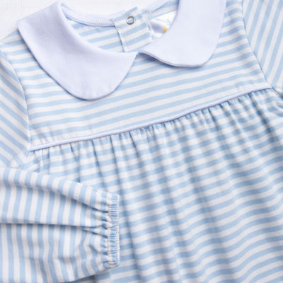 Kingston Romper, Light Blue Stripe