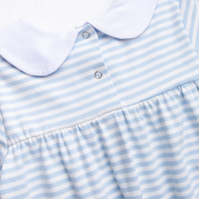 Kingston Romper, Light Blue Stripe