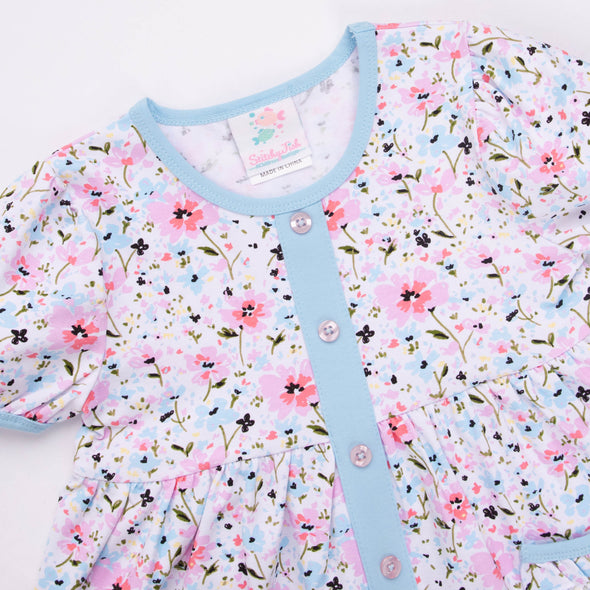 Pretty Petals Dress, Blue