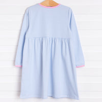 Josie Popover Dress, Blue Stripe