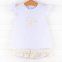 Daisy Garden Short Set, Yellow
