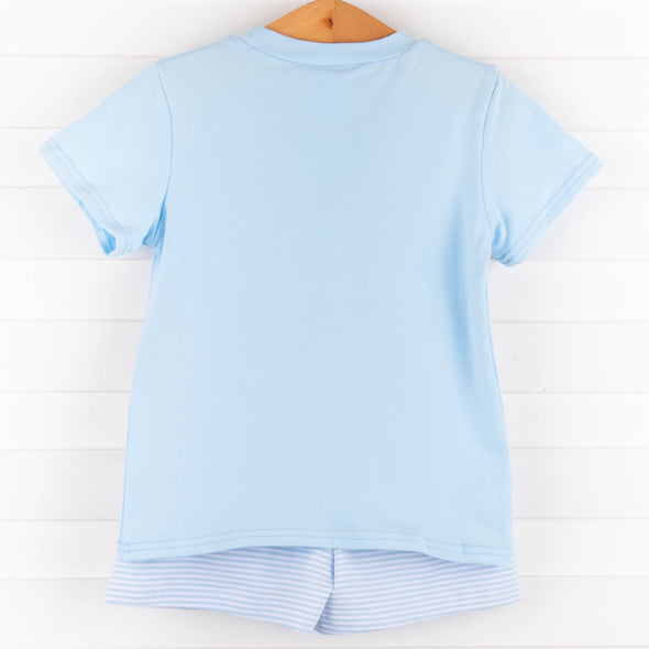 Carrot Cutie Short Set, Blue