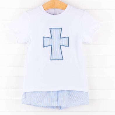 Easter Sunday Short Set, Blue