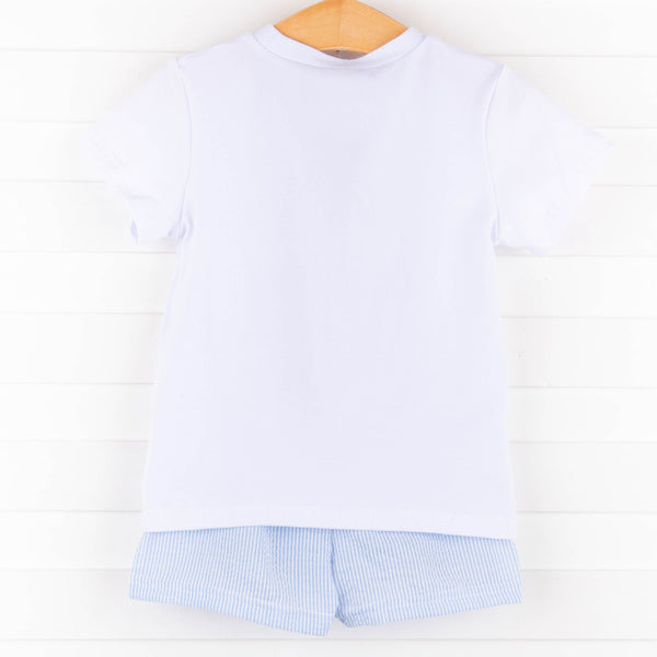 Easter Sunday Short Set, Blue