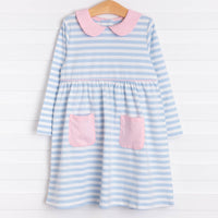 Lauren Dress, Blue and Pink