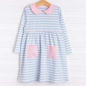 Lauren Dress, Blue and Pink