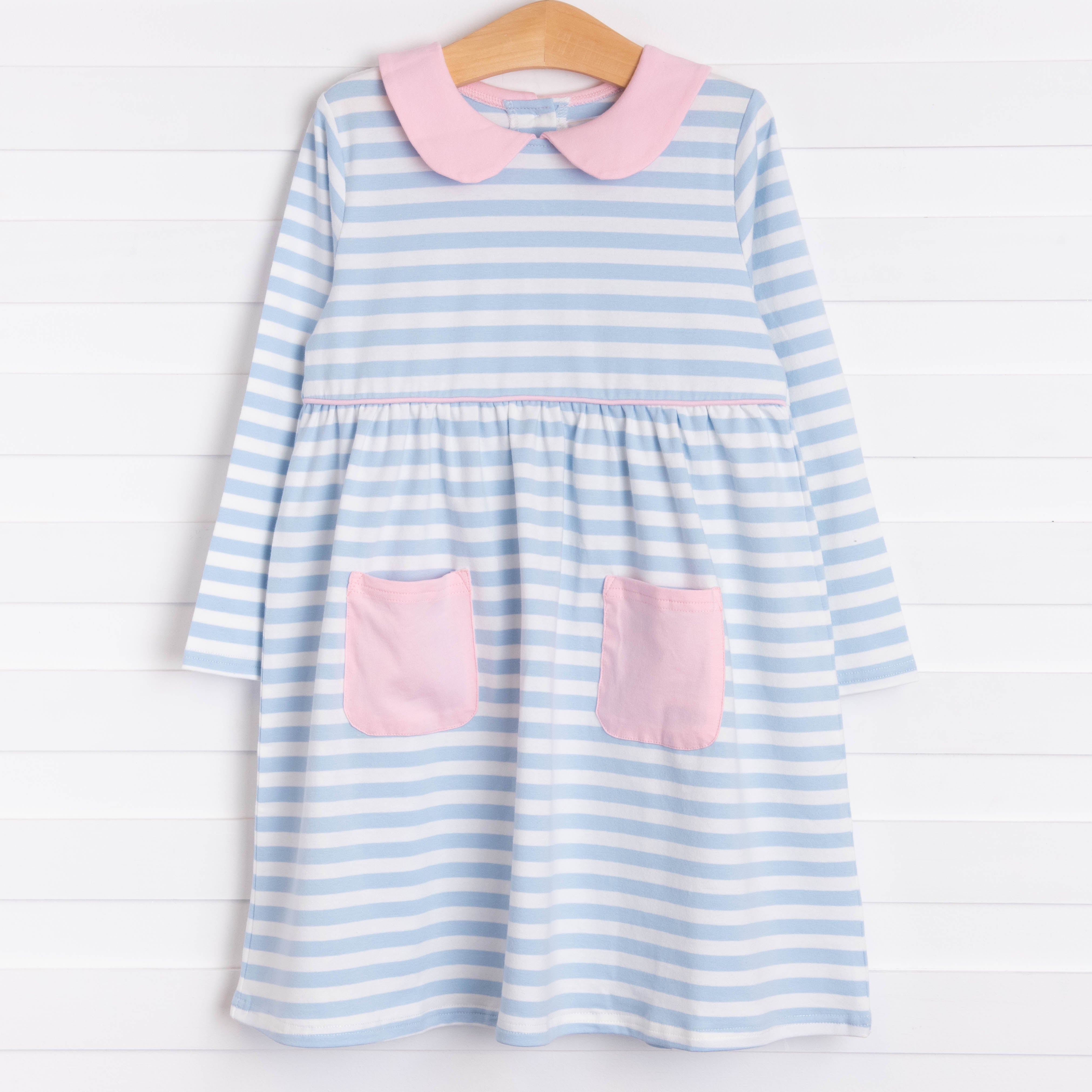 Lauren Dress, Blue and Pink – Stitchy Fish