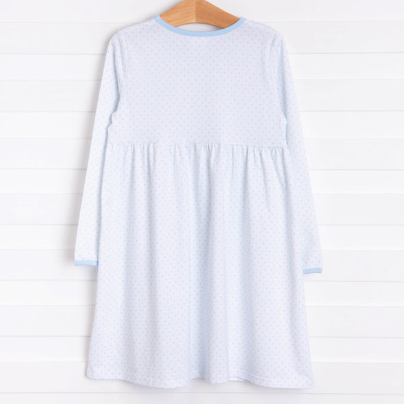 Josie Popover Dress, Blue Dot