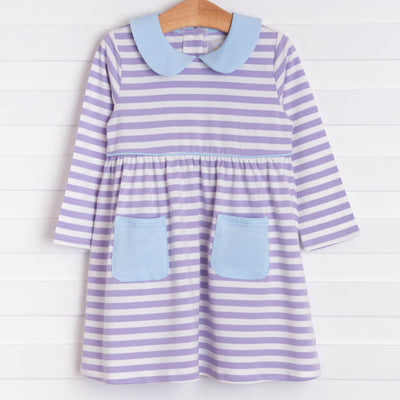 Lauren Dress, Purple Stripe