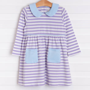 Lauren Dress, Purple Stripe