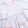 Josie Popover Dress, Pink Dot