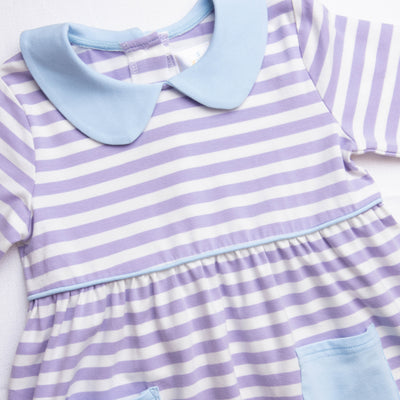 Lauren Dress, Purple Stripe