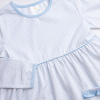 Josie Popover Dress, Blue Dot